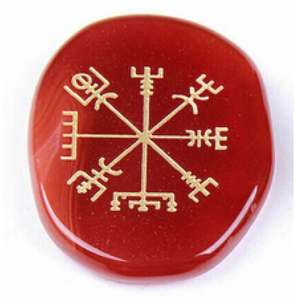 Viking Runic Compass Carnelian